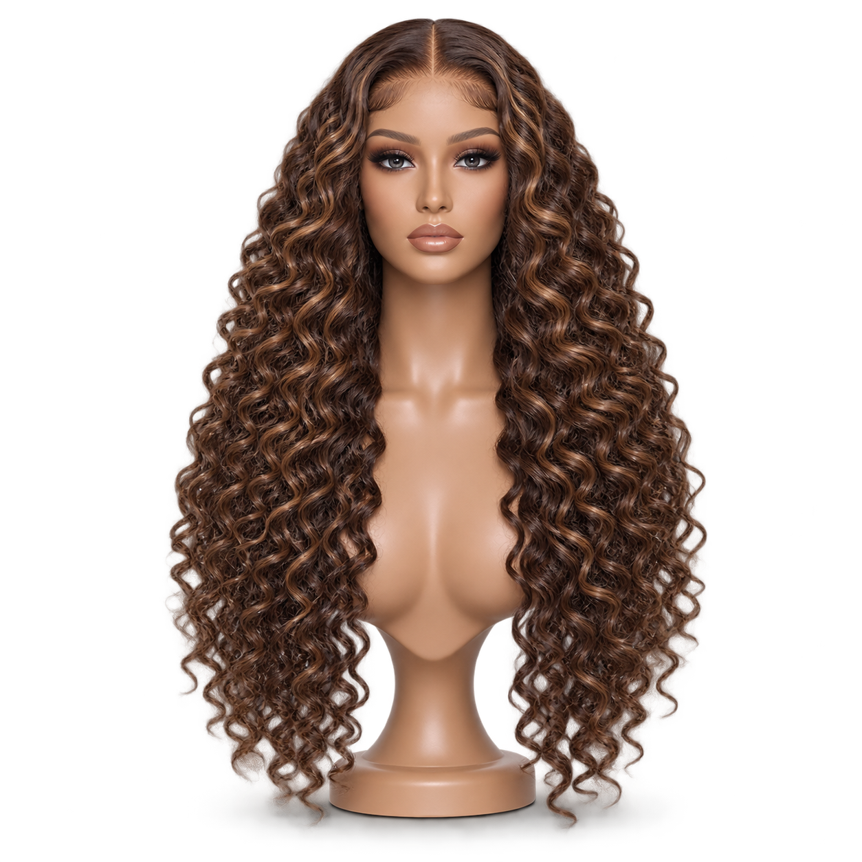 Front view of Amapiano Curl 24 inch Amapiano colourway — confirm exact tone Curly wig