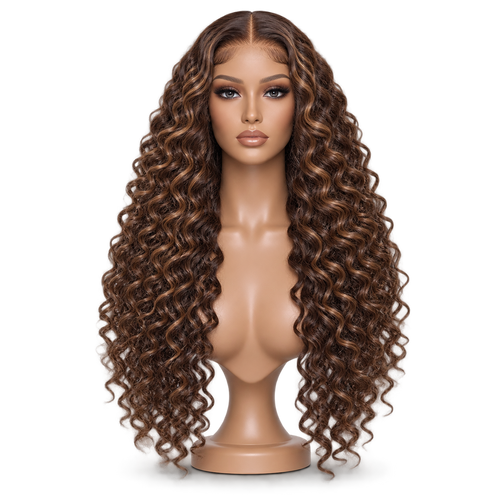 Front view of Amapiano Curl 24 inch Amapiano colourway — confirm exact tone Curly wig