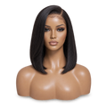 Front view of Executive Bob 12 inch Black Straight bob wig