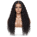 Front view of Midnight Curl 24 inch Black Curly wig