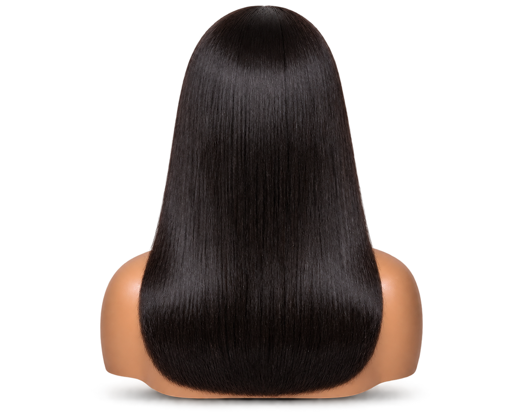 Back view of Sleek Muse 18 inch Black Straight wig