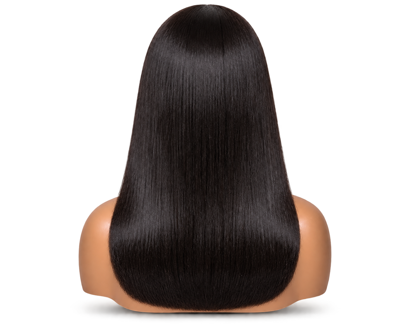 Back view of Sleek Muse 18 inch Black Straight wig