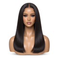 Front view of Sleek Muse 18 inch Black Straight wig